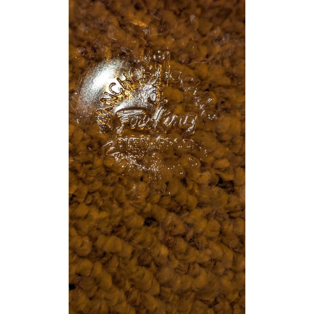 Vintage Anchor Hocking Pie Plate Amber Glass Baking Dish